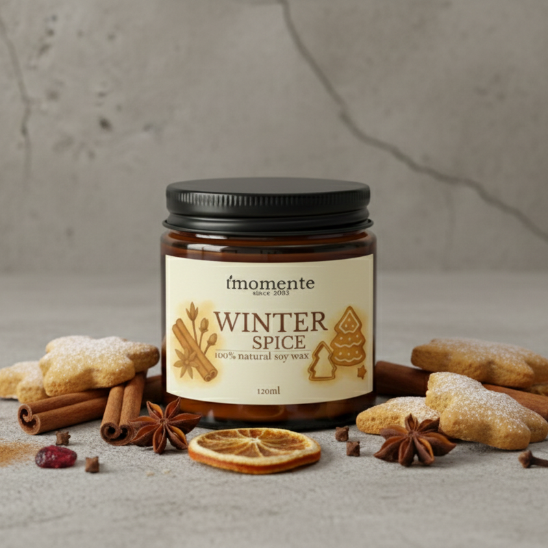 Świeca sojowa MOMENTE Winter Spice – 120 ml