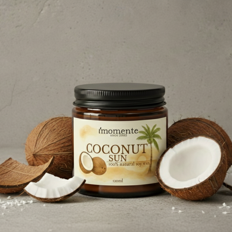 Świeca sojowa MOMENTE Coconut Sun – 120 ml