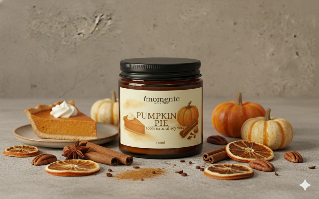 Świeca sojowa MOMENTE Pumpkin Pie – 120 ml