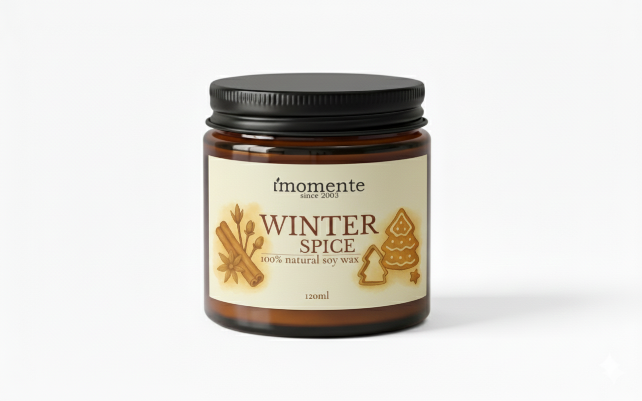 Świeca sojowa MOMENTE Winter Spice – 120 ml